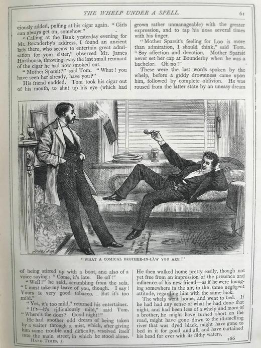 约19世纪后期 狄更斯《艰难时世》 20幅插图 漆布精装16开 商品图9