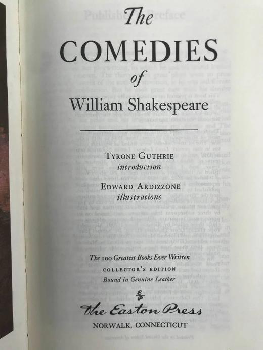 莎士比亚喜剧集 数十幅插图 豪华皮装18开 商品图3