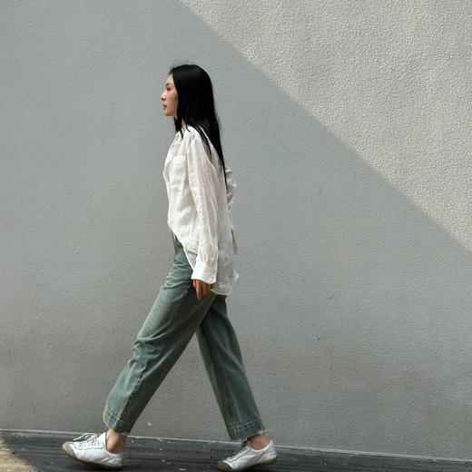 顺丰包邮洛诗琳34712洛诗琳纯棉做旧感九分牛仔裤女016 商品图2