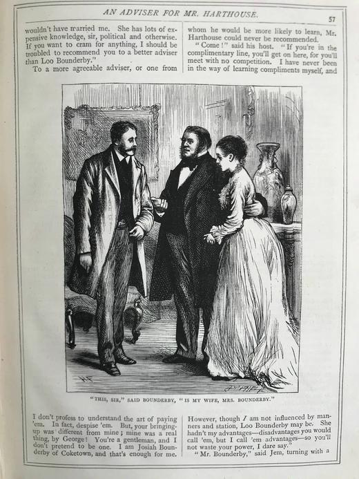 约19世纪后期 狄更斯《艰难时世》 20幅插图 漆布精装16开 商品图10