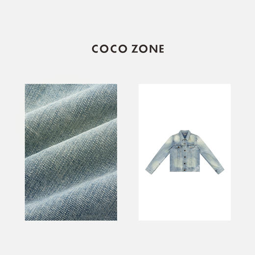 COCO ZONE 复古翻领牛仔外套百搭休闲长袖上衣CC1C2161 商品图2