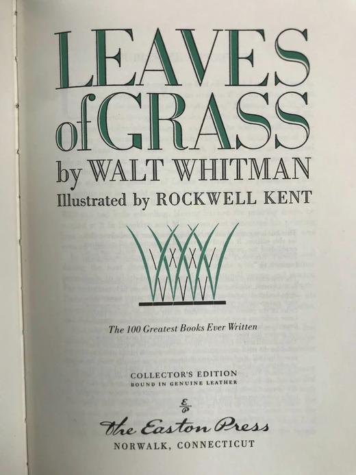 惠特曼《草叶集》 数十幅插图 豪华皮装18开 商品图3