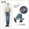 SP-68一粒扣加薄绒蓝色复古直筒牛仔裤K-NZ455 商品缩略图3