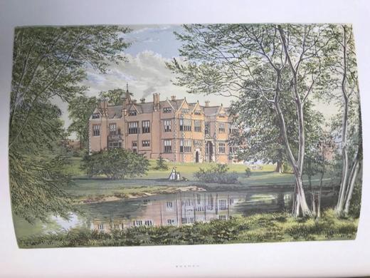 约19世纪后期 大不列颠与爱尔兰贵族建筑图集（全6卷） 约240幅精美套色版画插图 全真皮精装大16开 商品图6