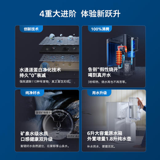 飞利浦（PHILIPS）水通道蛋白富锶免安装净水器家用即热饮水机加热一体净饮机ADD8636/93 商品图3