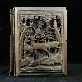 维多利亚时代镂空木雕欧洲相片簿 约40张照片