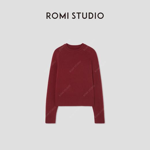 ROMI STUDIO“温暖如初”100绵羊毛软糯厚款圆领套头毛衫RWCSST1706 商品图3