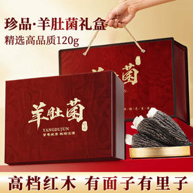 在菌屋 云南珍品羊肚菌中秋礼盒120g 名贵礼品 健康好礼