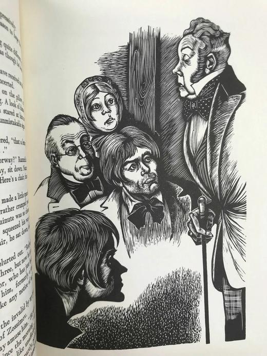 陀思妥耶夫斯基《罪与罚》 弗里茨·艾肯伯格木版画插图 豪华皮装18开 商品图9