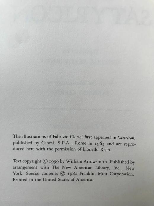 限量版！佩特罗尼乌斯《萨蒂利孔》 配多幅彩色插图 豪华皮装大32开 商品图3