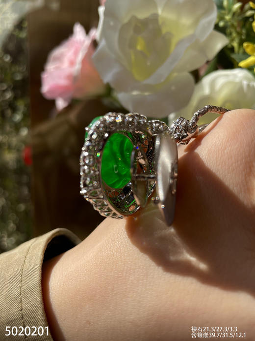 老坑玻璃种帝王绿佛公吊坠【5020201】具体价格微信咨询 商品图7