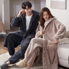 冬季情侣连帽睡袍套装 甜美可爱男女款珊瑚绒家居服保暖睡衣套装 商品缩略图5