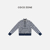 COCO ZONE 美式条纹撞色立领休闲显瘦拉链外套CD1A0020 商品缩略图0