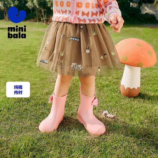迷你巴拉女童网纱半身裙宝宝柔软不扎肤甜美半截裙春新品 商品图0