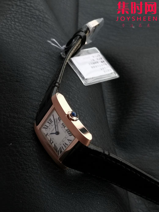 「中号款」卡地亚5S新TANK Francaise法国坦克系列 意大利小牛皮表带和美洲鳄鱼皮表带可选 女士石英腕表 商品图6