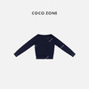 COCO ZONE 100绵羊毛春季一字肩字母长袖针织衫CD1A0031 商品缩略图0