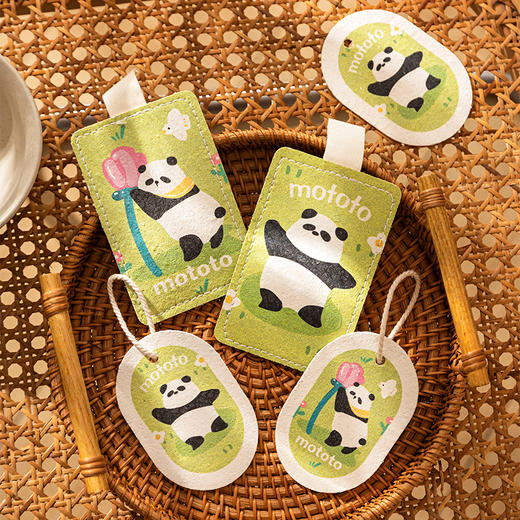 摩登主妇mototo熊猫洗碗海绵木浆棉丝瓜络清洁神器厨房吸水魔力擦 商品图0