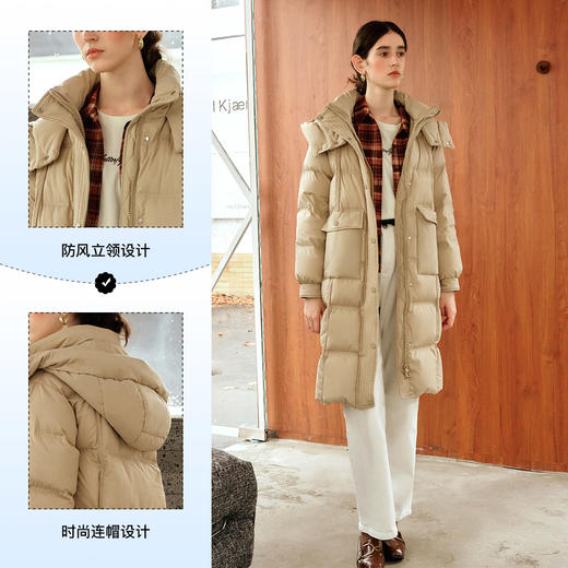 欧芮儿高端连帽长款羽绒服 商品图2