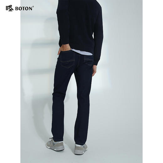 波顿直筒牛仔裤男士秋冬高端百搭长裤子 商品图4