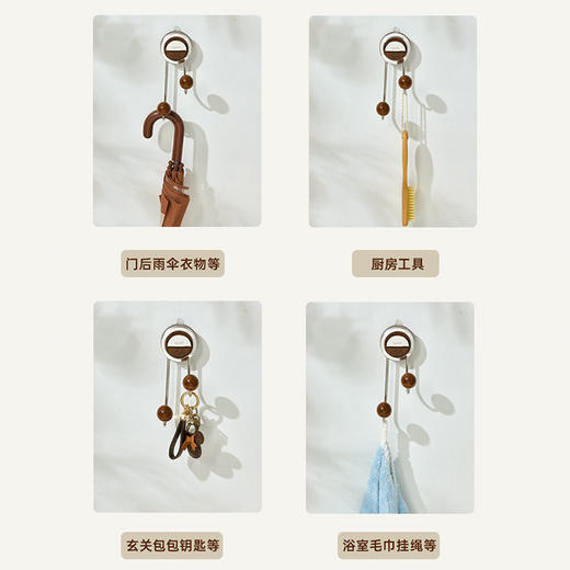 摩登主妇吸盘挂钩免打孔强力承重门后挂衣架无痕浴室墙上壁挂钩子 商品图2