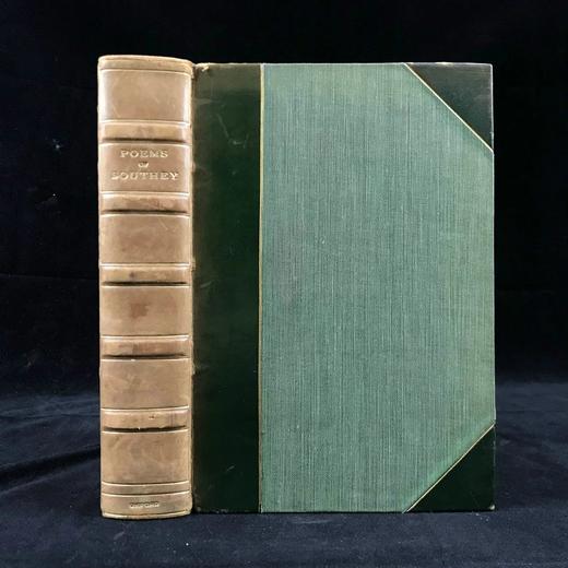 工坊特装本！1909年 罗伯特·骚赛诗集 1幅肖像插图 真皮精装32开 商品图0