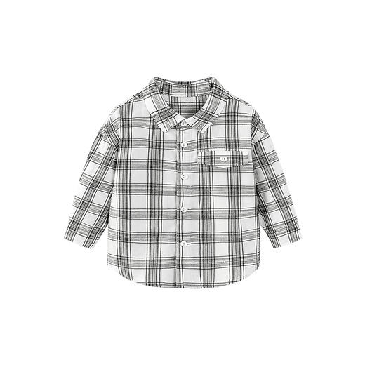 迷你巴拉男童长袖衬衫2025新品宽松百搭格子柔软宝宝上衣 商品图4