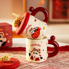 摩登主妇mototo熊猫带盖马克杯家用水杯女陶瓷杯新年礼物吸管杯子 商品缩略图1