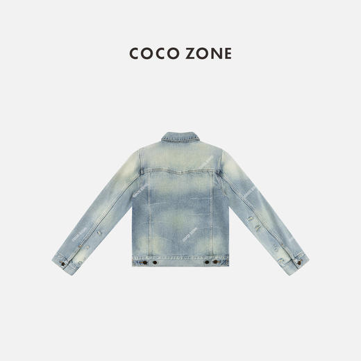 COCO ZONE 复古翻领牛仔外套百搭休闲长袖上衣CC1C2161 商品图1