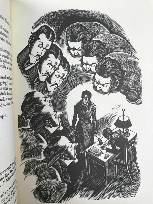 陀思妥耶夫斯基《罪与罚》 弗里茨·艾肯伯格木版画插图 豪华皮装18开 商品图10