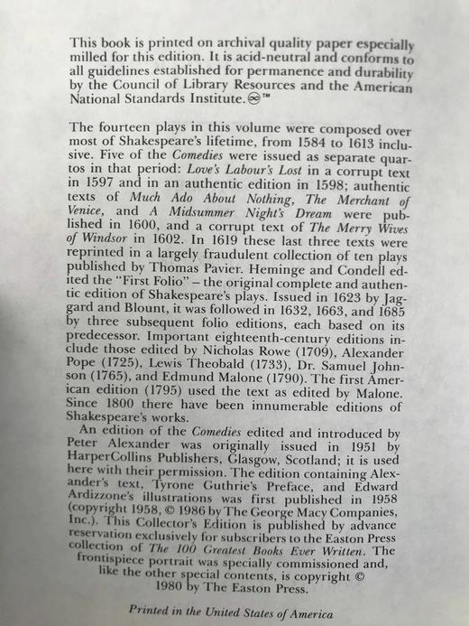 莎士比亚喜剧集 数十幅插图 豪华皮装18开 商品图4