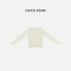 COCO ZONE 100绵羊毛春季一字肩字母长袖针织衫CD1A0031 商品缩略图3
