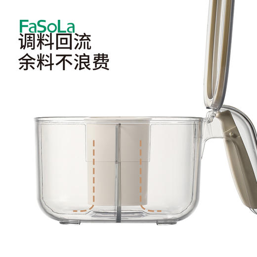 FaSoLa调料盒套装四格一体厨房用品调料储存家用大全多格带盖收纳调味盒 商品图4