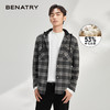 贝纳川格纹连帽衬衫式男士大衣外套ECY328003402 商品缩略图0