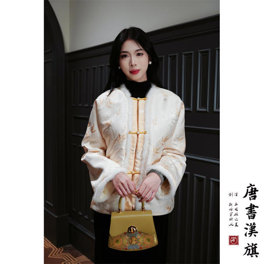 【金韵芳华】非遗宋锦|新中式国风外套秋冬加棉织锦面料浮雕织金工艺棉服 商品图3