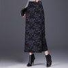 JYM-2496印花毛呢遮肉包臀半身裙女装2024秋冬中长款不规则一步裙女 商品缩略图3