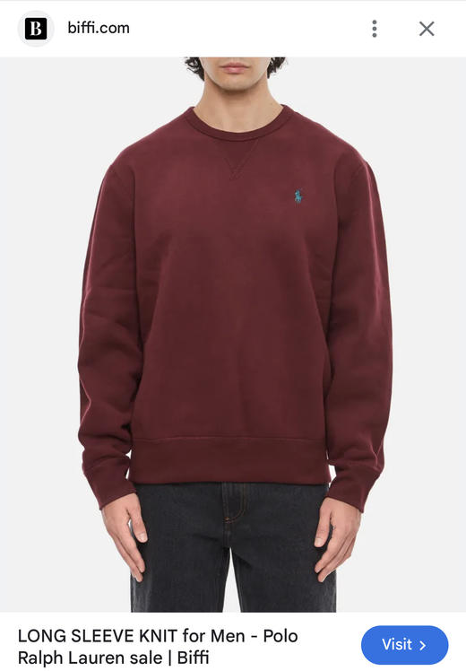 R.L 双面平纹针织 宽松圆领卫衣 WY879 商品图6