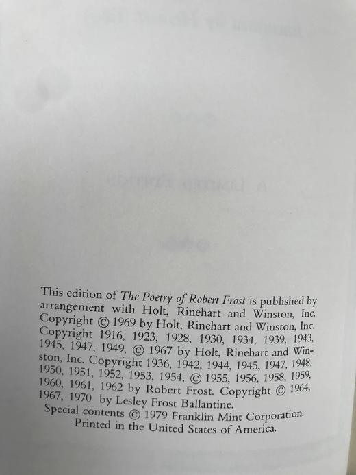 限量版！罗伯特·弗罗斯特诗集 配插图 豪华皮装18开 商品图3