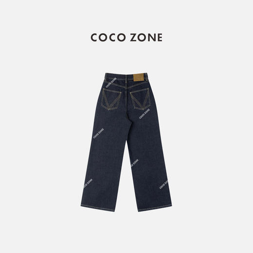 COCO ZONE 100棉美式显瘦百搭通勤直筒牛仔裤ACD1A0126 商品图1