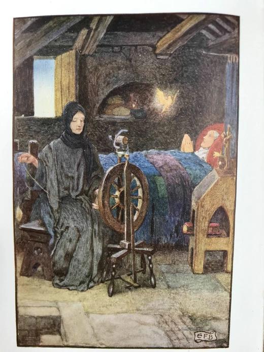 1921年 匈牙利公主圣伊丽莎白的故事 8幅彩色插图 真皮脊精装32开 商品图12