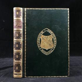 1918年 现代海陆空战争武器 35幅插图 全真皮精装32开