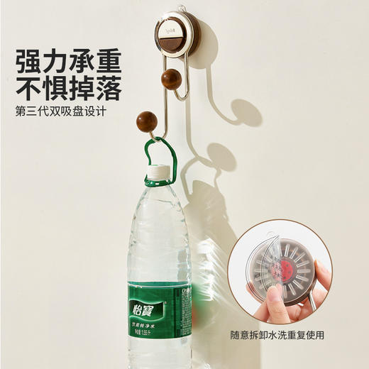 摩登主妇吸盘挂钩免打孔强力承重门后挂衣架无痕浴室墙上壁挂钩子 商品图1
