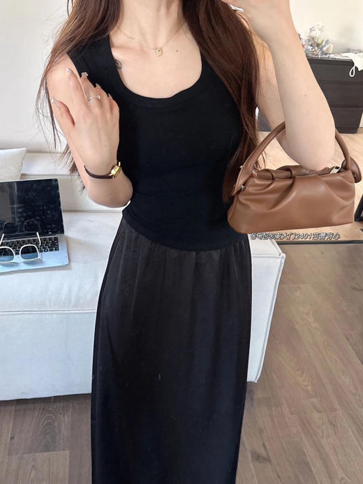 CoCo正品原版280克遮副乳斜方肌大U领珍珠背心 商品图4