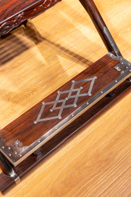 红桥红  家具严选  大红酸枝（交趾黄檀）【木面 王款 麒麟纹交椅】 商品图7