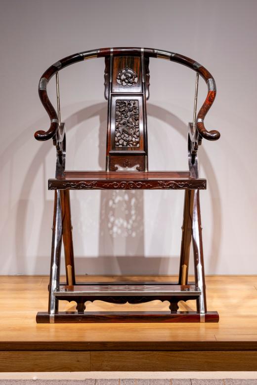 红桥红  家具严选  大红酸枝（交趾黄檀）【木面 王款 麒麟纹交椅】 商品图1