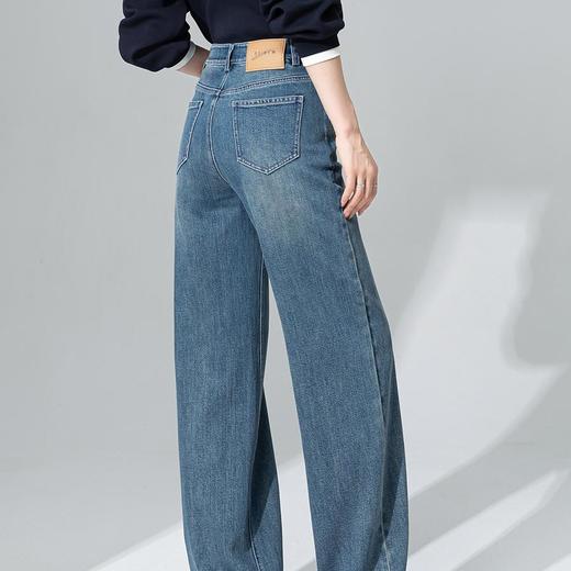 【高货xg】全新升级【铂金会员174/天猫229/差价55】(53434) 洛诗琳窄版阔腿牛仔裤女2025年春季新款宽松直筒拖地裤 商品图4
