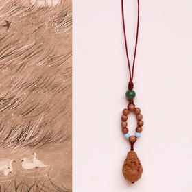 【青山特惠】老山檀【财神爷】挂件 钥匙扣 s25