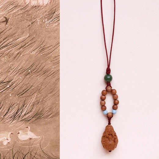 【青山特惠】老山檀【财神爷】挂件 钥匙扣 s25 商品图0