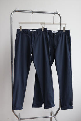 L.A.C 法系小鱼 秋季薄款 弹力小直筒卷边长裤 XXK177