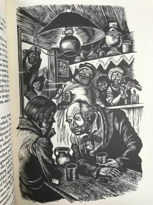 陀思妥耶夫斯基《罪与罚》 弗里茨·艾肯伯格木版画插图 豪华皮装18开 商品图13