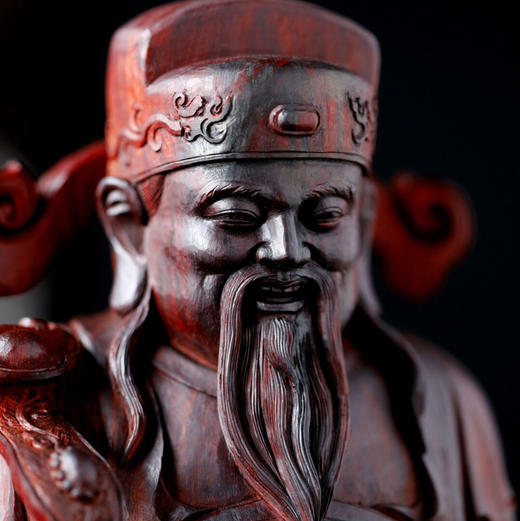 【青山特惠】小叶紫檀 | 如意财神高油密老料雕刻 b28 商品图6